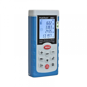 Peaktech 2801 - Lézeres távolságmérő, terület és térfogat számítás